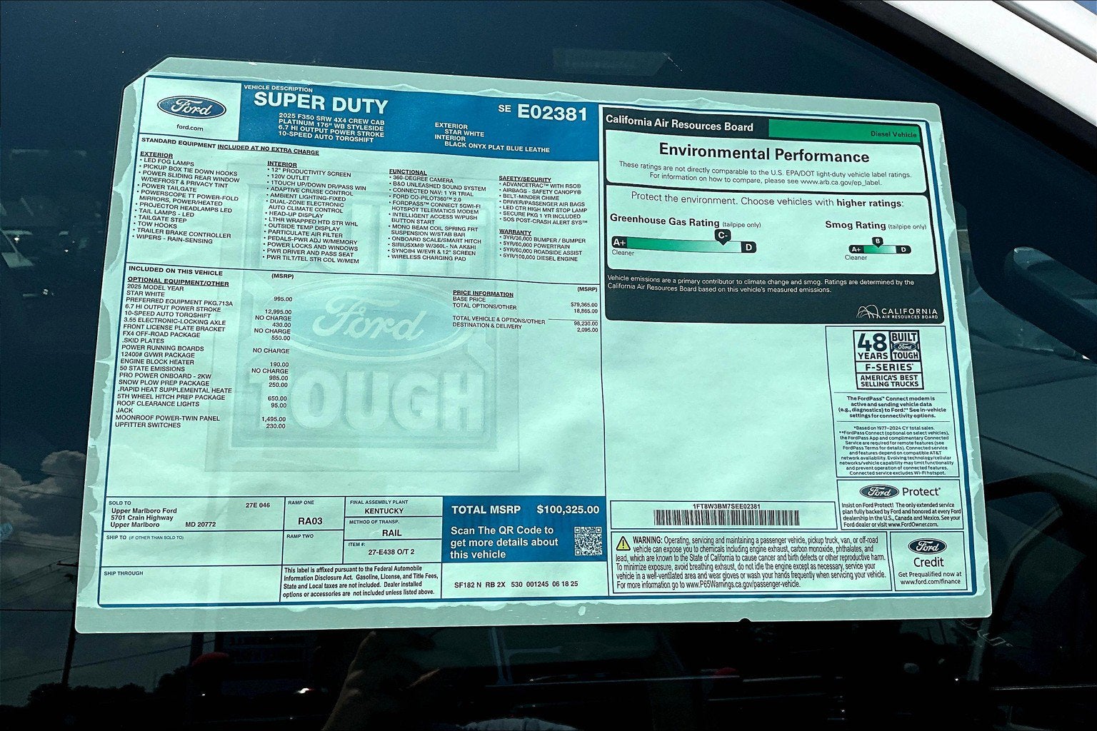 2025 Ford Super Duty F-350 SRW Platinum