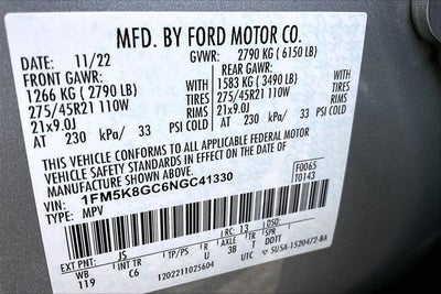 2022 Ford Explorer ST HIGH PACKAGE