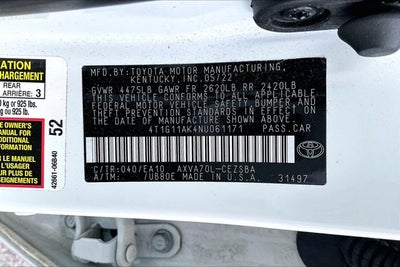 2022 Toyota Camry Base