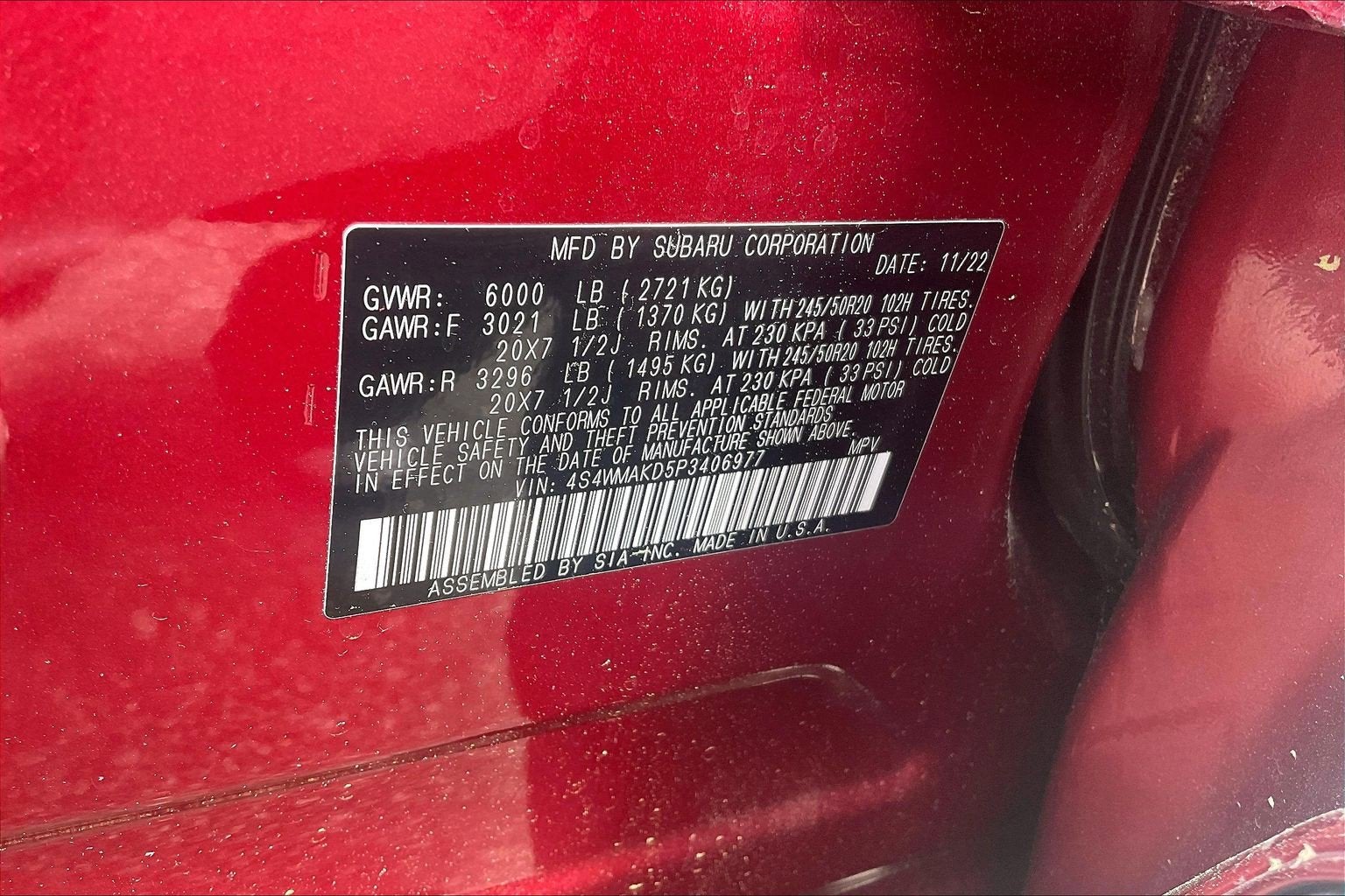 2023 Subaru Ascent Onyx Edition Limited