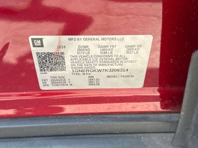 2019 Chevrolet Traverse LT Cloth