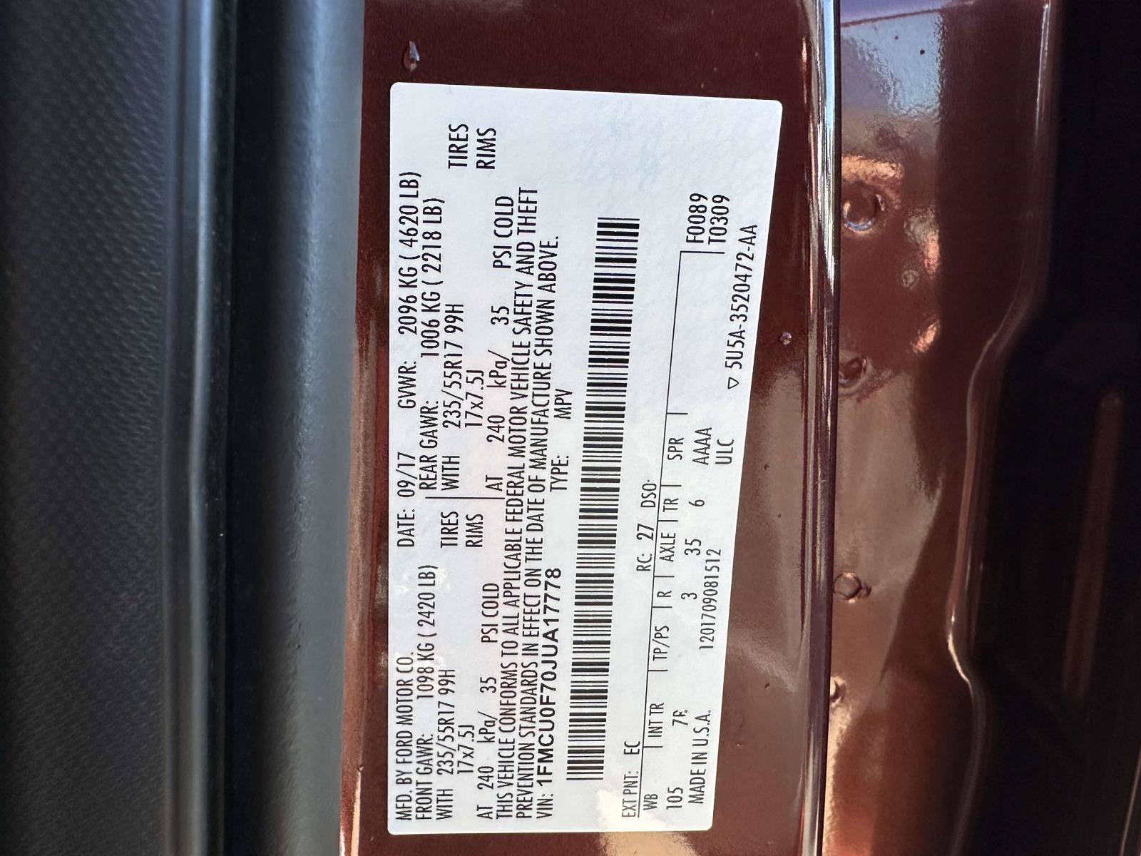 2018 Ford Escape S