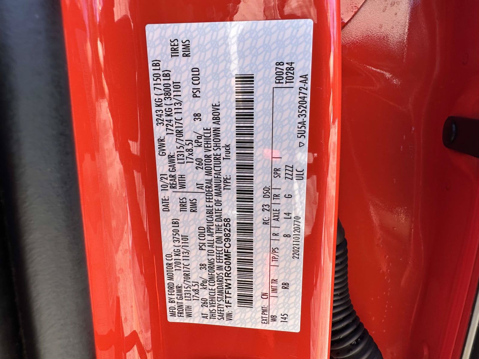 2021 Ford F-150 Raptor