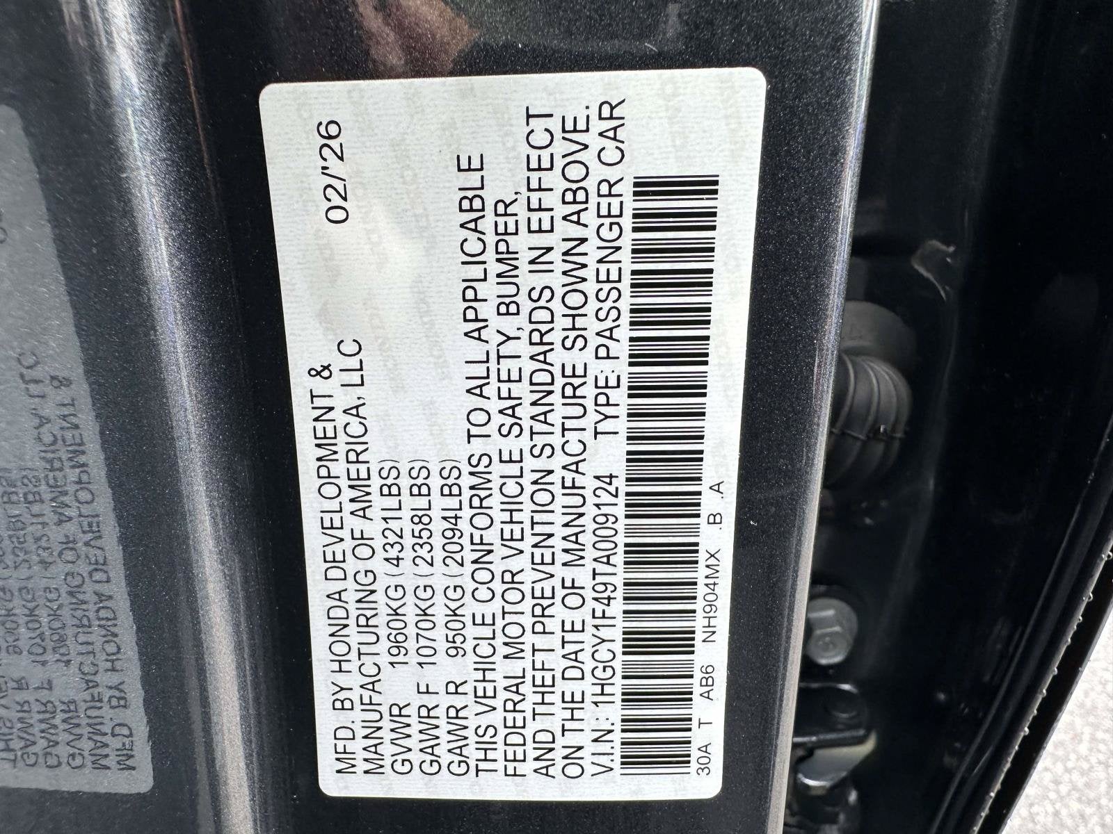 2026 Honda Accord Sedan SE