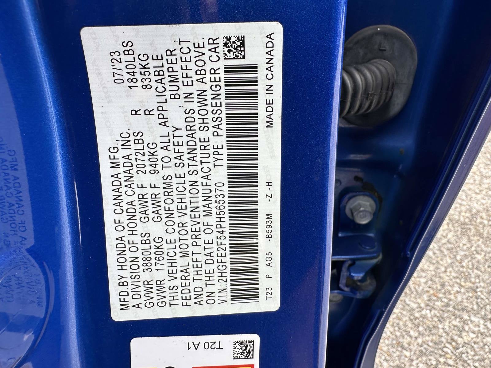 2023 Honda Civic Sedan Sport