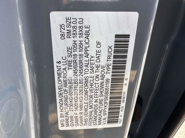 2025 Honda Ridgeline RTL