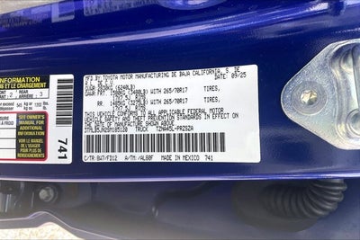 2025 Toyota TACOMA TRD OFFRD TRD Off Road