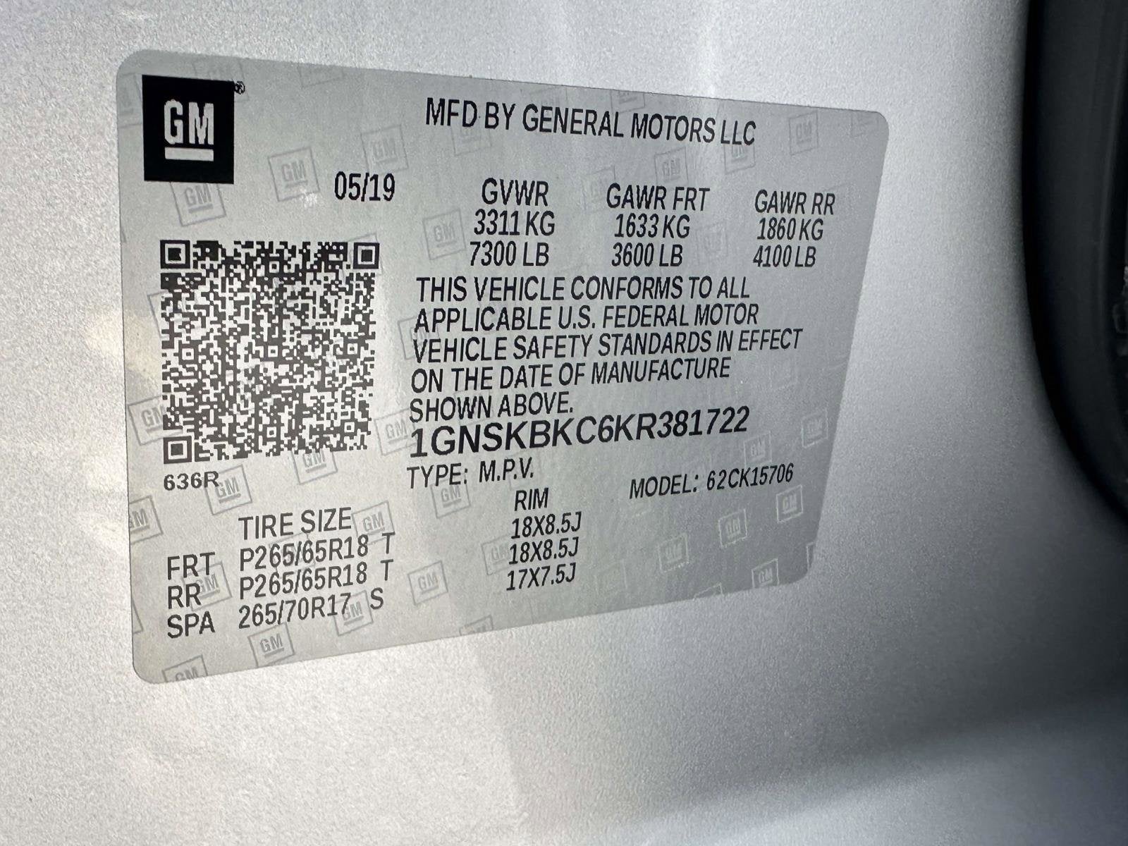 2019 Chevrolet Tahoe LT