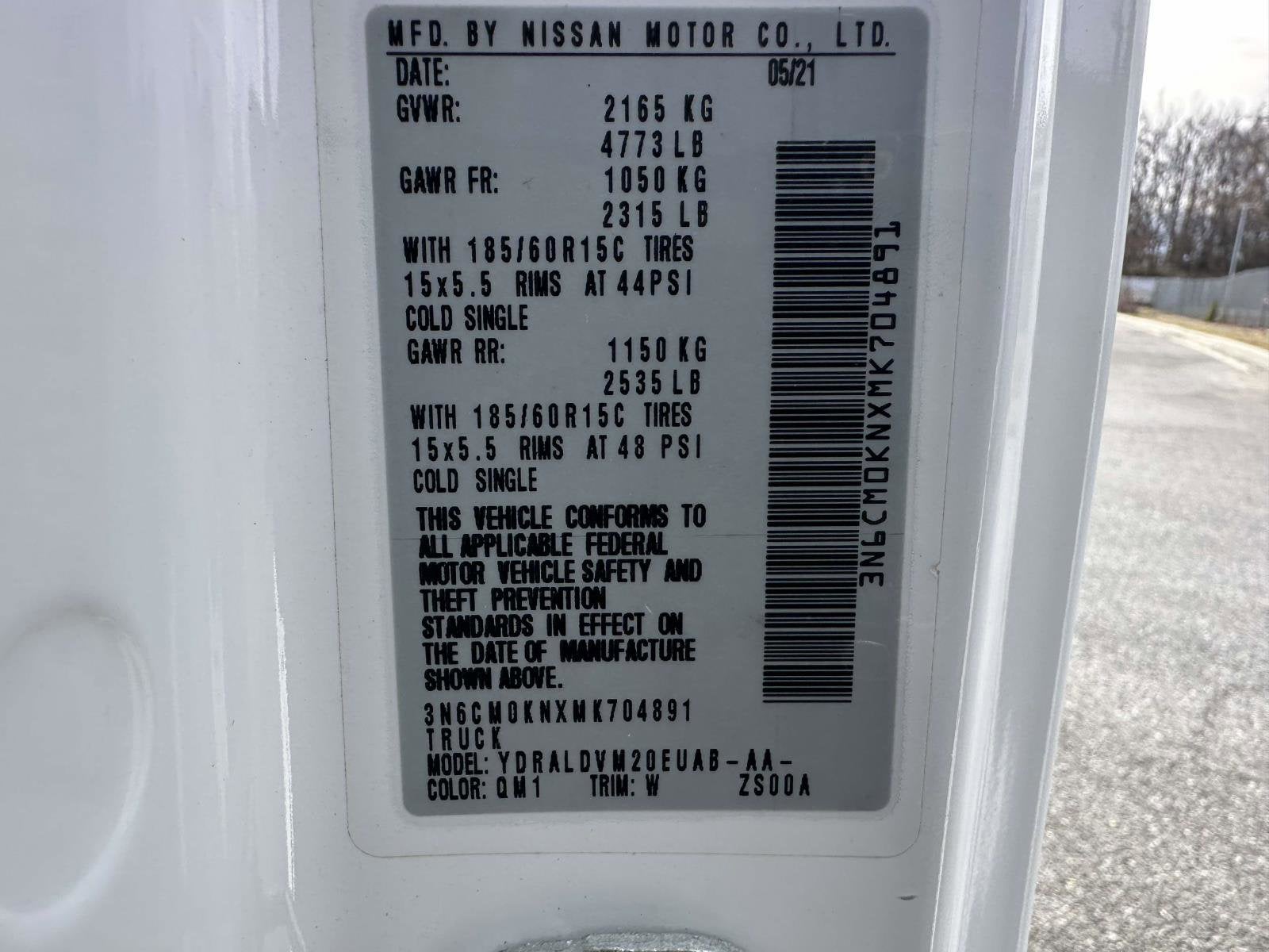 2021 Nissan NV200 Compact Cargo S