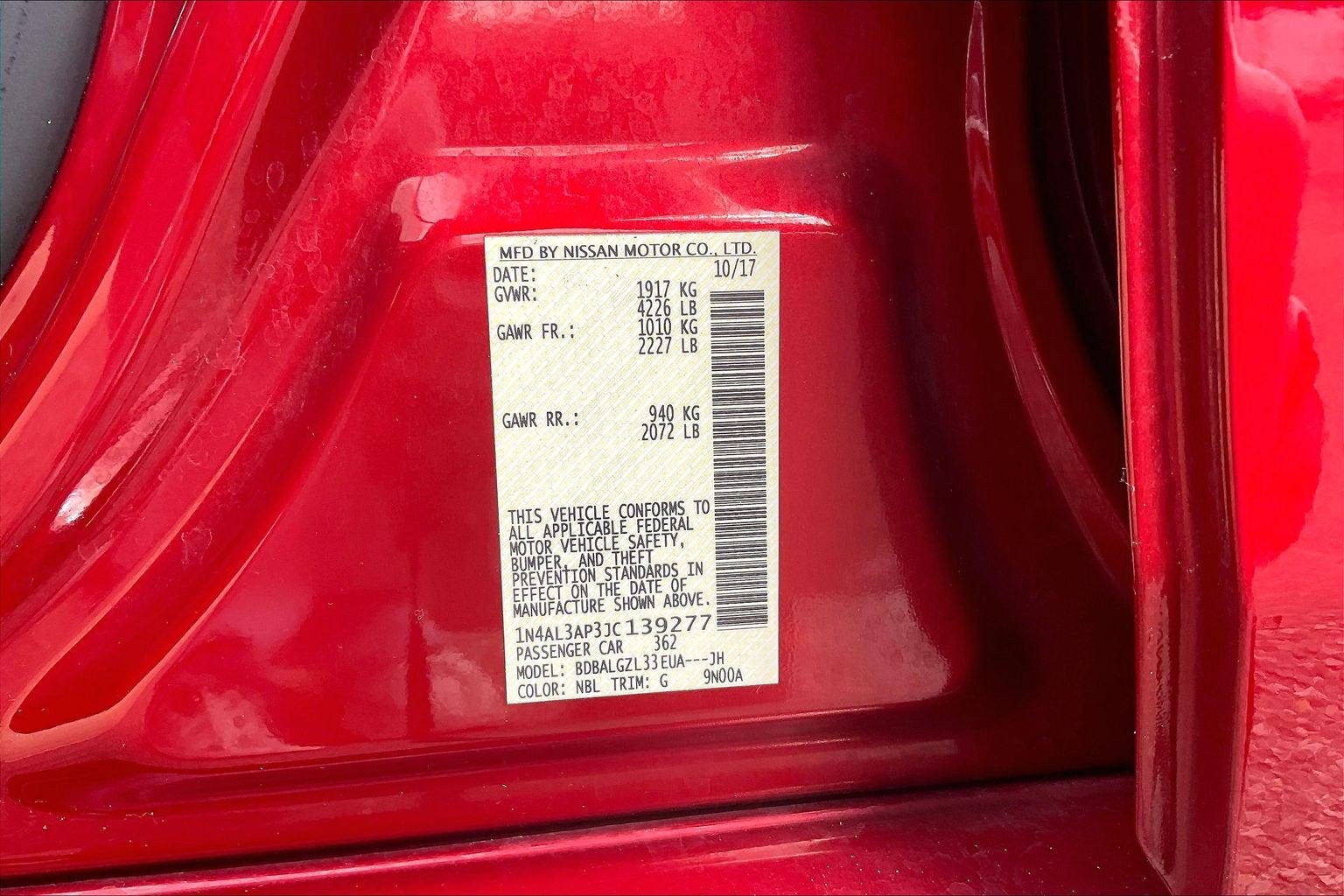 2018 Nissan Altima 2.5 S