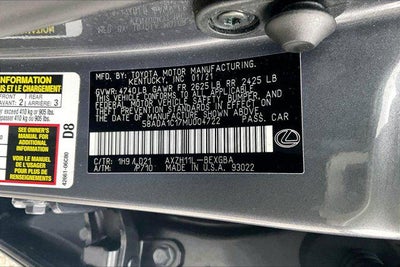 2021 Lexus ES ES 300h