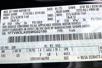 2025 Ford F-150 Lightning XLT PRO POWER