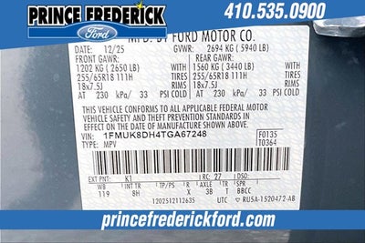 2026 Ford Explorer Active w/200A Pkg