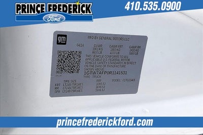 2024 GMC Savana Cargo Van G25