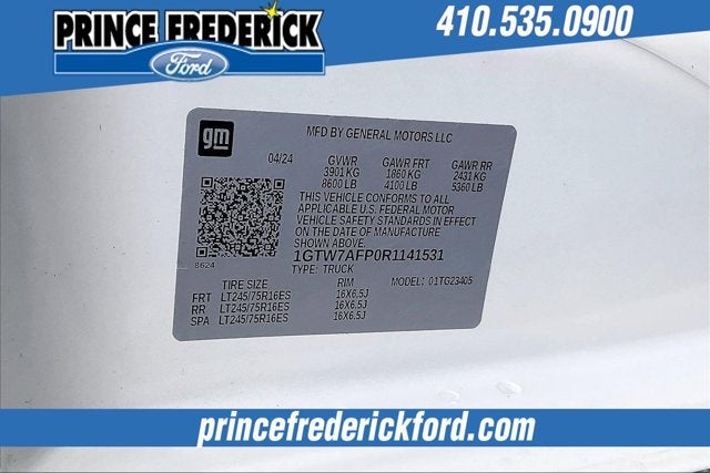 2024 GMC Savana Cargo Van G25