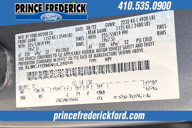 2022 Lincoln Corsair Standard