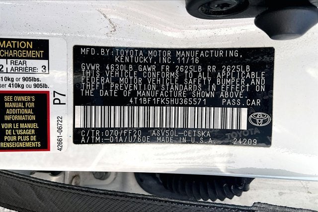 2017 Toyota Camry Base