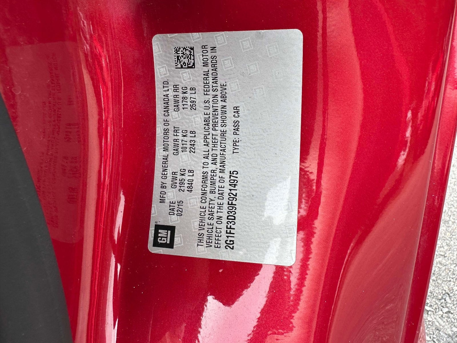 2015 Chevrolet Camaro LT