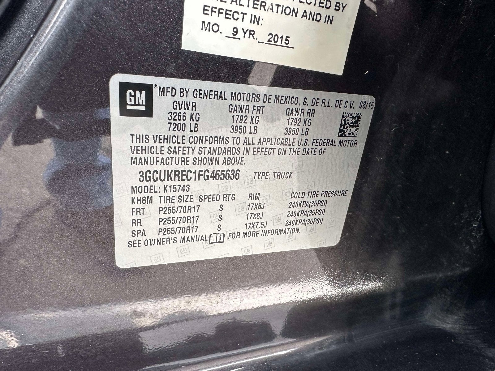 2015 Chevrolet Silverado 1500 LT