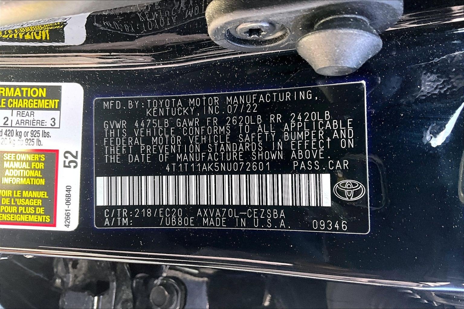 2022 Toyota Camry SE Nightshade Edition