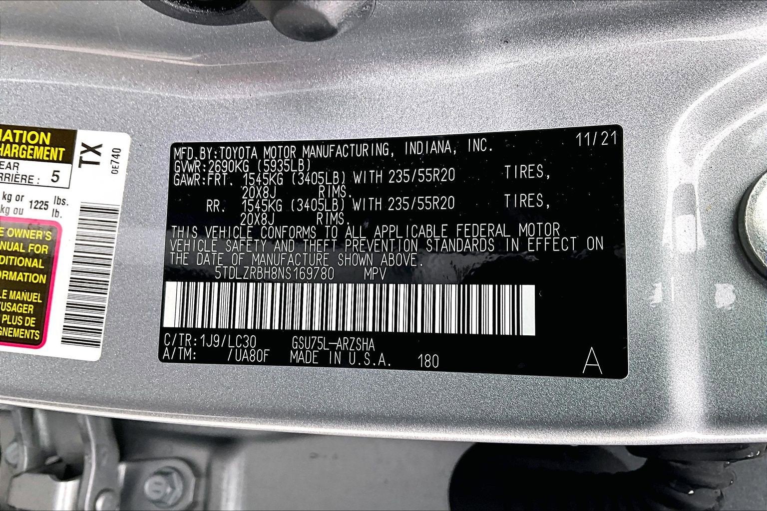 2022 Toyota Highlander XSE