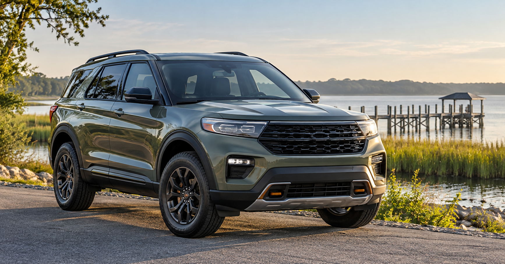 2026 Ford Explorer parked along the Patuxent River near Lexington Park, Maryland