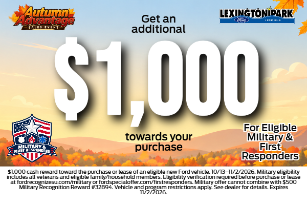 Military & First Responders get $1,000 towards your purchase