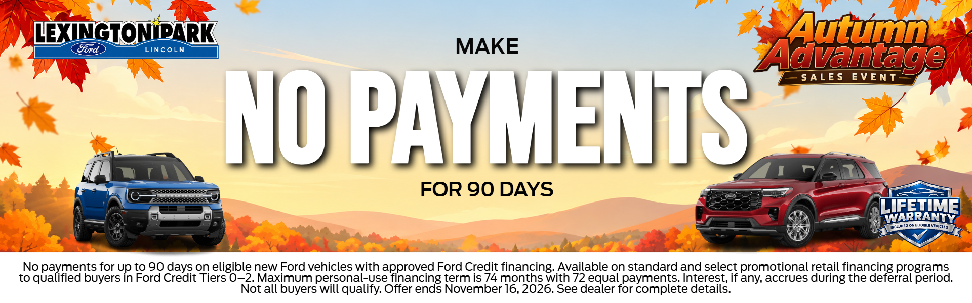 Make No Payments for 90 Days